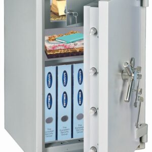 Rottner Wertschutzschrank EN4 Projekt 85 Fire Premium Doppelbartschloss lichtgrau