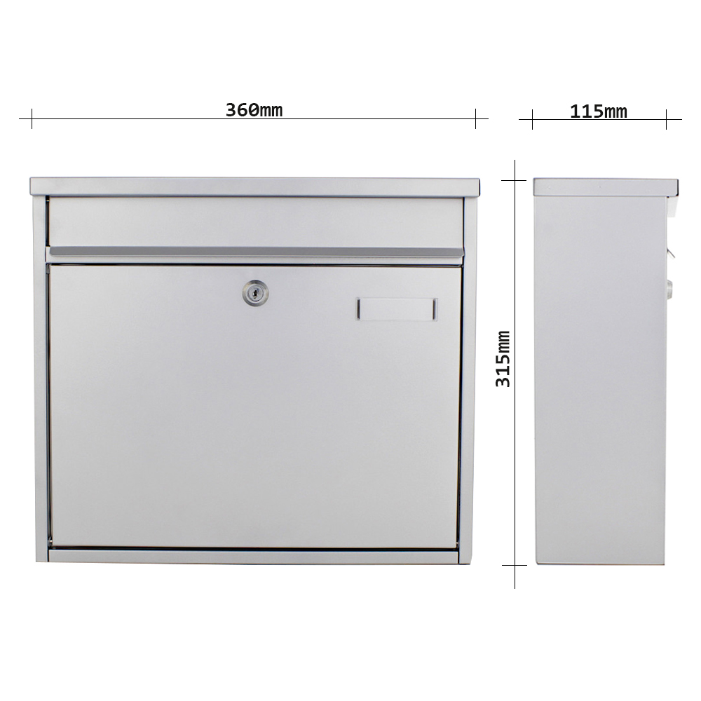 rottner-briefkasten-18703-hochhaus-ii-silber-t02893_abmessungen Rottner Briefkasten Hochhaus II silber