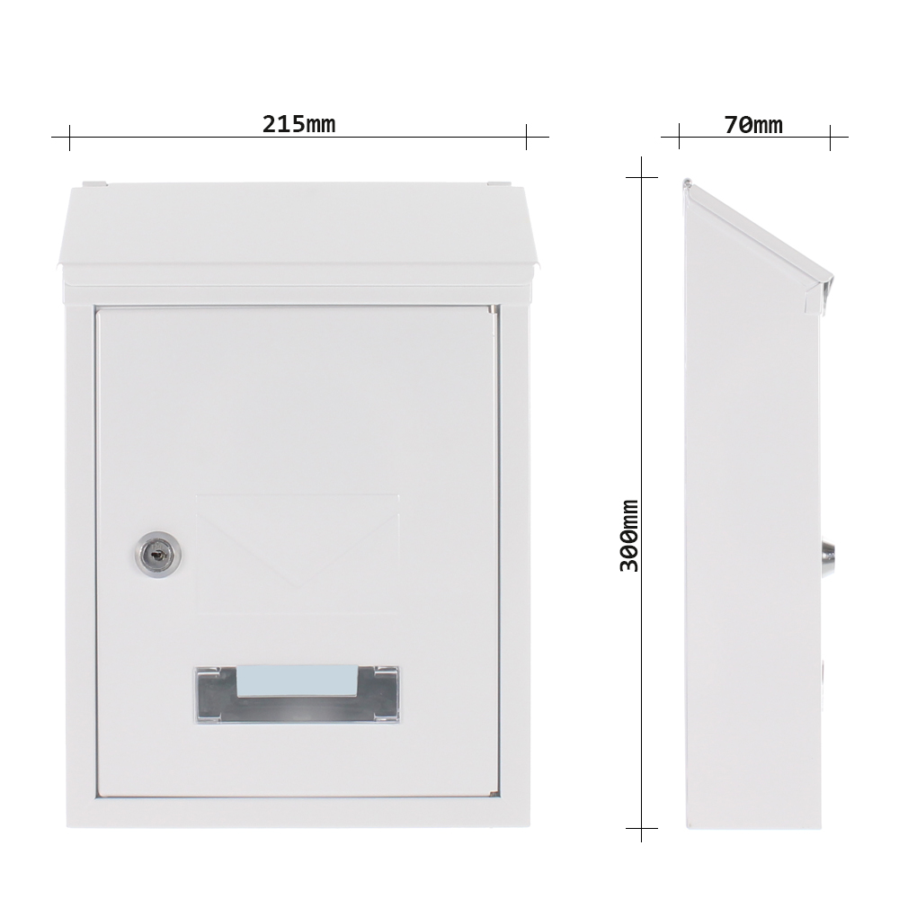 rottner-briefkasten-50828-udine-weiss-t02952_abmessungen Rottner Briefkasten Udine weiß