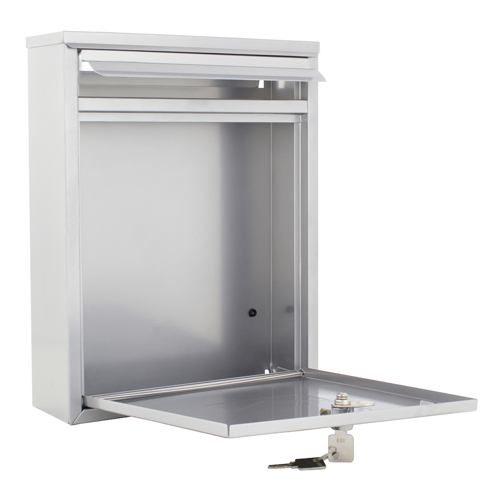 rottner-briefkasten-como-silber-t05322_offen_1 Rottner Briefkasten Como silber