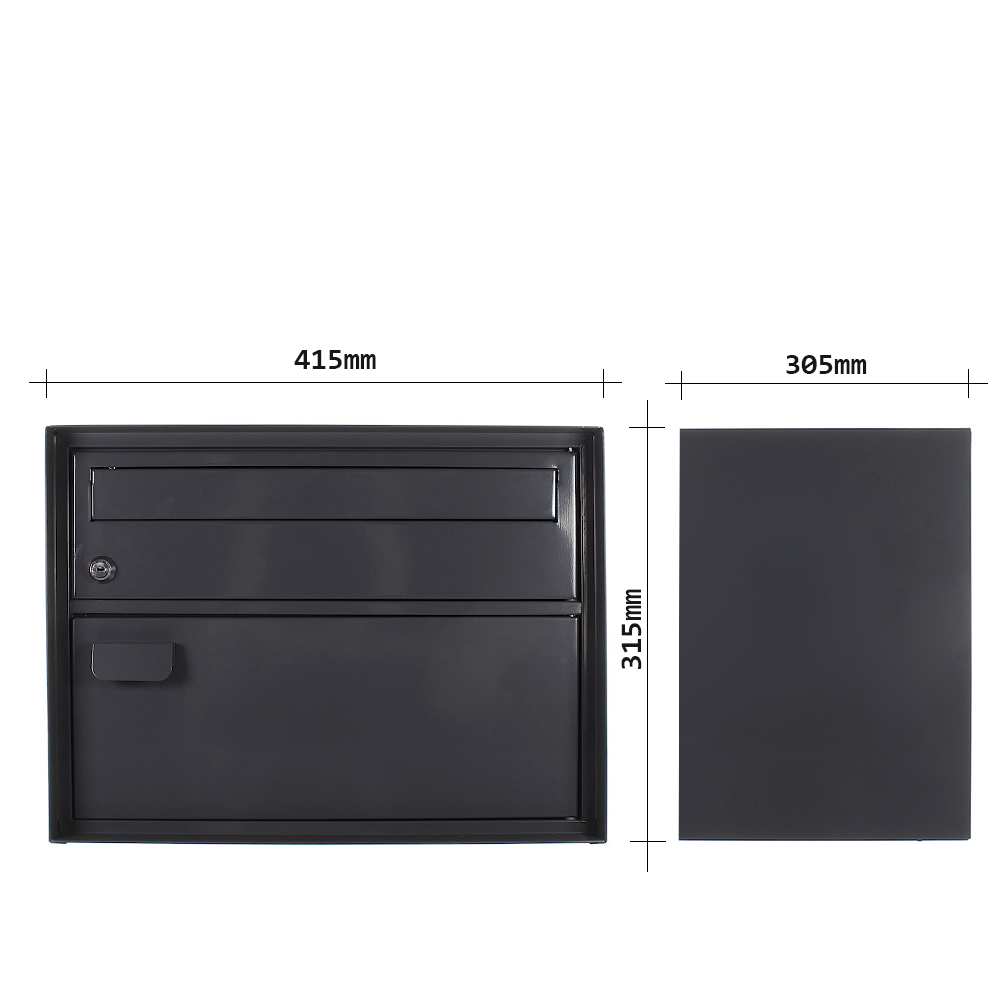 rottner-briefkasten-enzian-anthrazit-t04643_abmessungen Rottner Paketbriefkasten Enzian grau