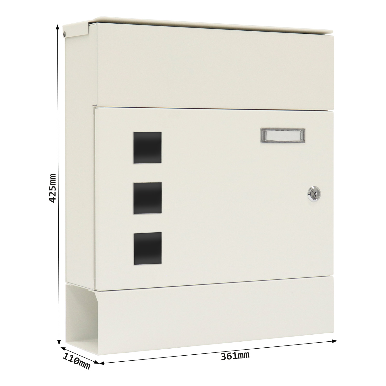 rottner-briefkasten-globe-weiss-t06341_abmessungen1 Rottner Briefkasten Globe weiss