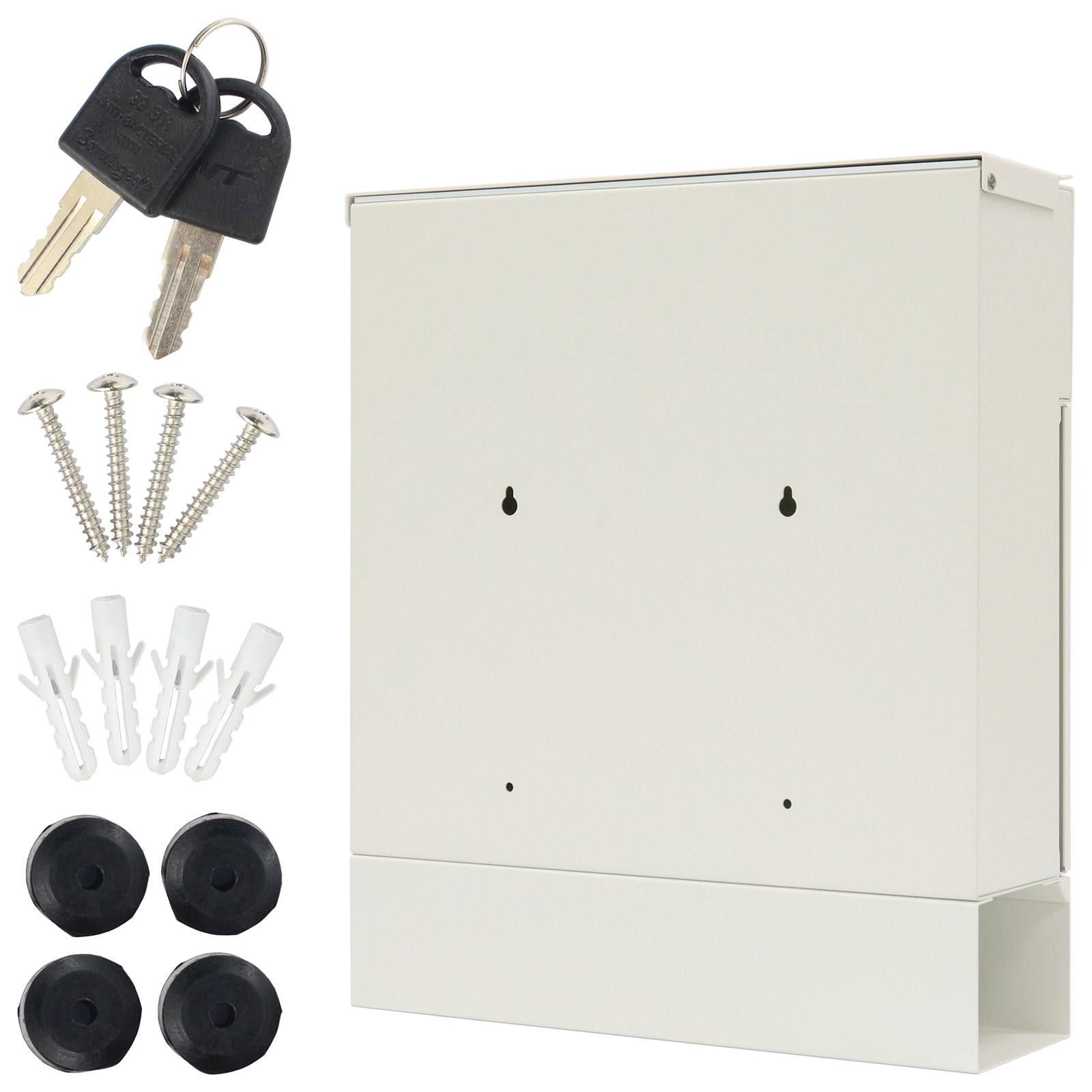 rottner-briefkasten-globe-weiss-t06341_zubehoer1 Rottner Briefkasten Globe weiss