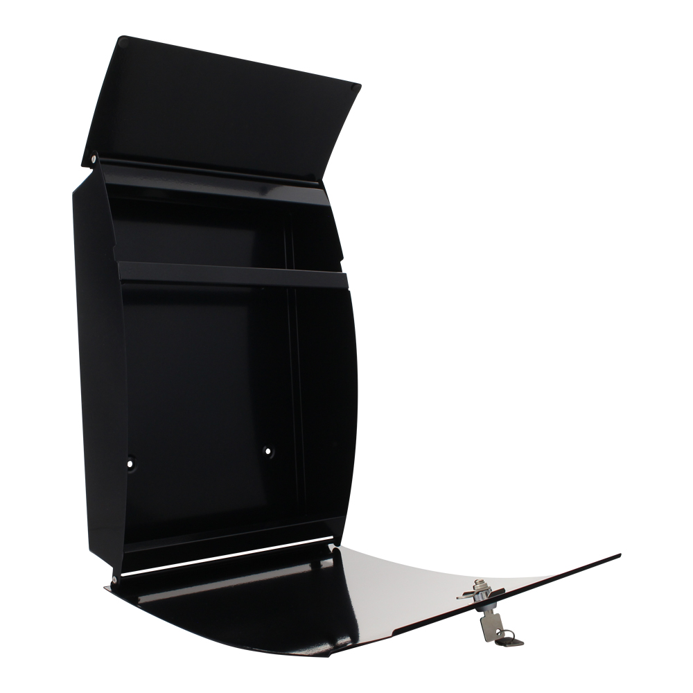 rottner-briefkasten-harrow-schwarzgrau-t05745_offen Rottner Briefkasten Harrow schwarzgrau