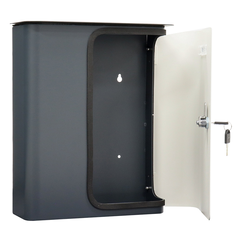 rottner-briefkasten-splashy-korpus-anthrazit-tuer-weiss-s00312_offen Rottner Briefkasten Splashy  anthrazit  weiß