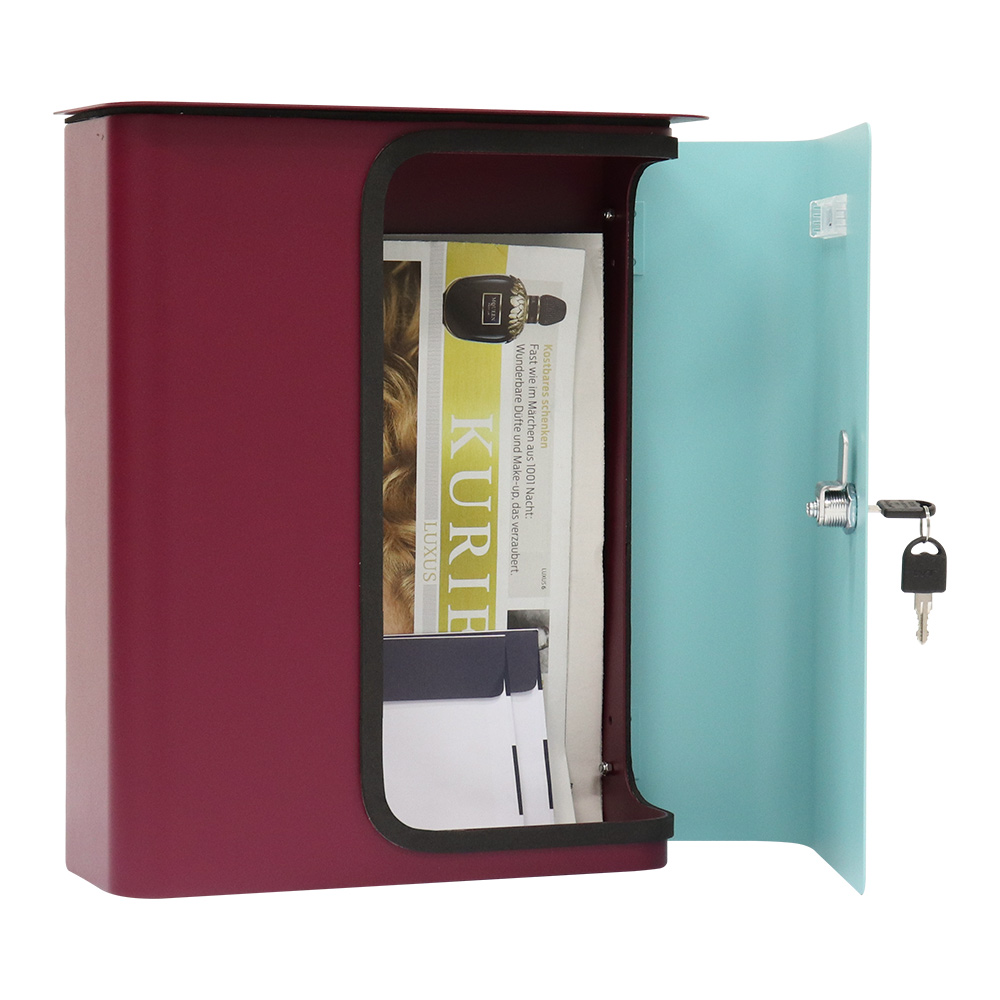 rottner-briefkasten-splashy-korpus-berry-tuer-tuerkis-s00327_inhalt_1 Rottner Briefkasten Splashy berry türkis