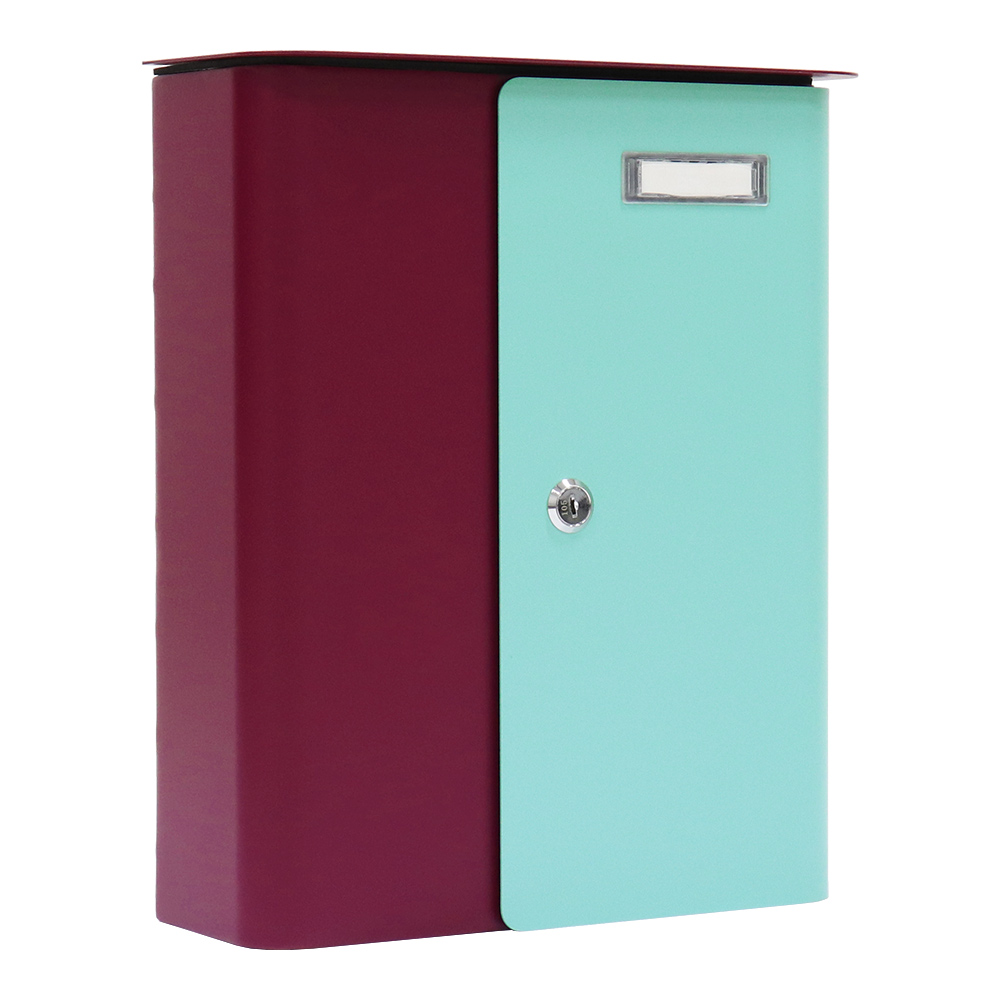 rottner-briefkasten-splashy-korpus-berry-tuer-tuerkis-s00327_vs Rottner Briefkasten Splashy berry türkis