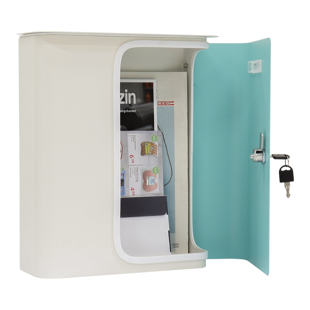 rottner-briefkasten-splashy-korpus-weiss-tuer-tuerkis-s00321_inhalt_1 Rottner Briefkasten Splashy weiß türkis