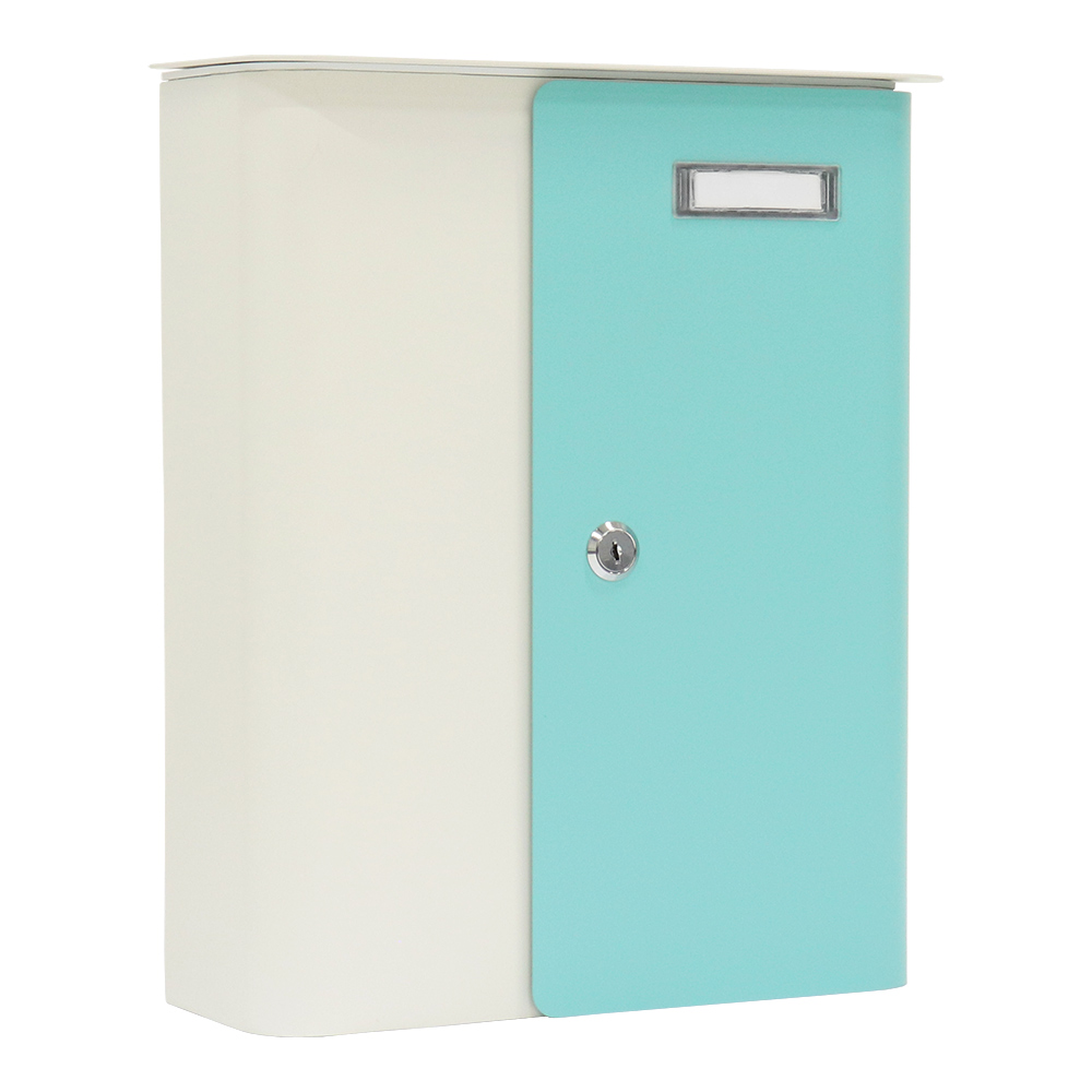 rottner-briefkasten-splashy-korpus-weiss-tuer-tuerkis-s00321_vs Rottner Briefkasten Splashy weiß türkis