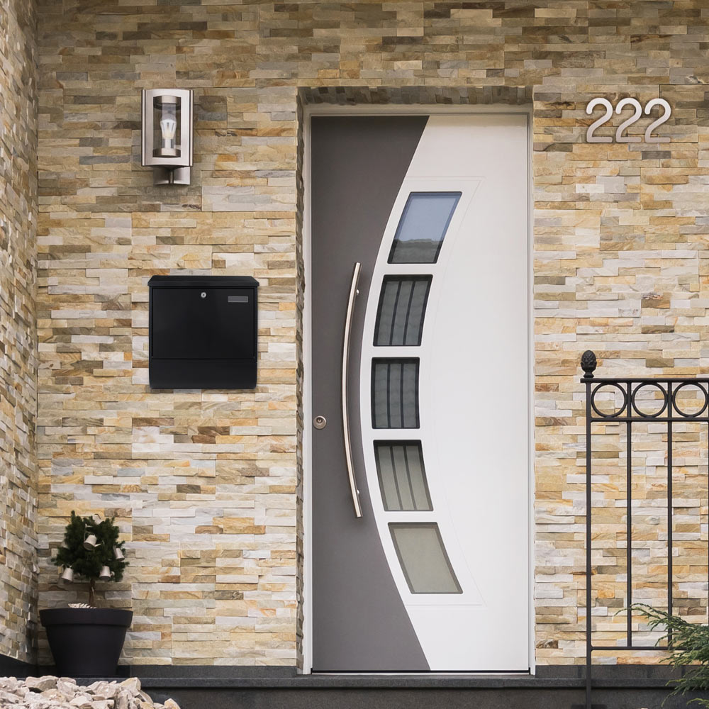 rottner-briefkasten-villa-spezial-118908-anthrazit-t03958_anwenderbild Rottner Briefkasten Villa Spezial Set schwarzgrau