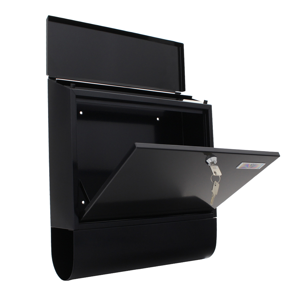 rottner-briefkasten-villa-spezial-118908-anthrazit-t03958_offen Rottner Briefkasten Villa Spezial Set schwarzgrau