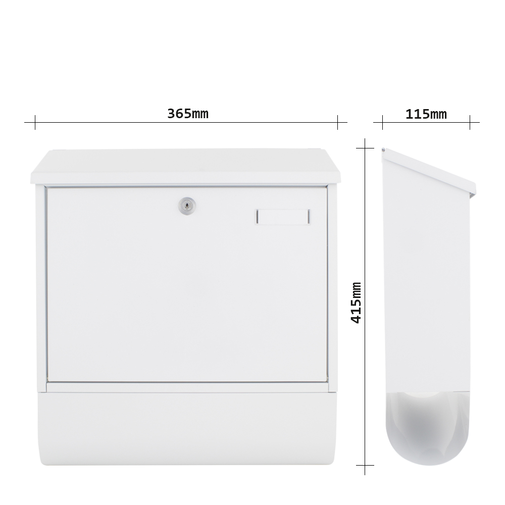 rottner-briefkasten-villa-spezial-118928-weiss-t03961_abmessungen Rottner Briefkasten Villa Spezial Set weiß