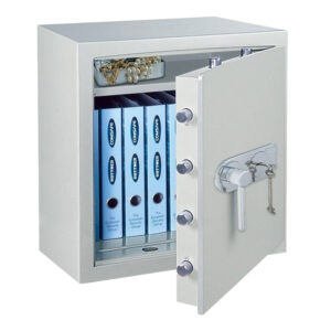 Rottner feuersicherer Wertschutzschrank EN1 Opal Fire OPD-55 Premium Zahlenkombinationsschloss lichtgrau