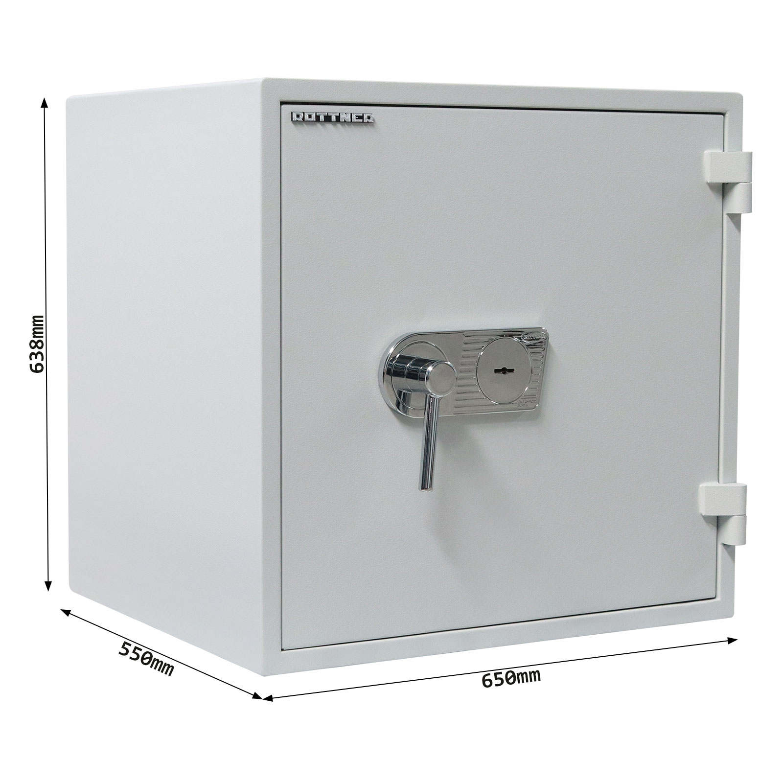 rottner-feuersicherer-wertschutzschrank-opal-fire-opd-65-it-premium-doppelbartschloss-t05633_abmessungen Rottner Wertschutzschrank EN1 Opal Fire OPD-65 IT Doppelbartschloss lichtgrau