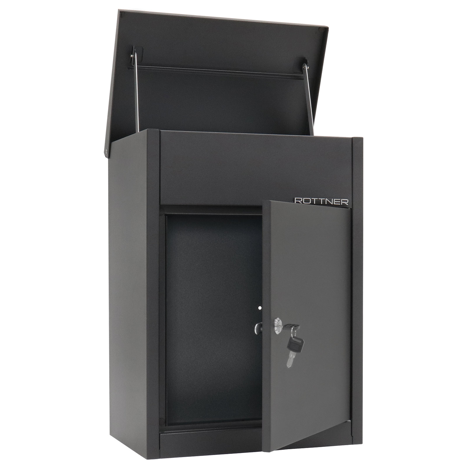 rottner-paketbriefkasten-parcel-keeper-500-schwarz-v2-t05967_offen Rottner Paketbriefkasten Parcel Keeper 500 schwarz