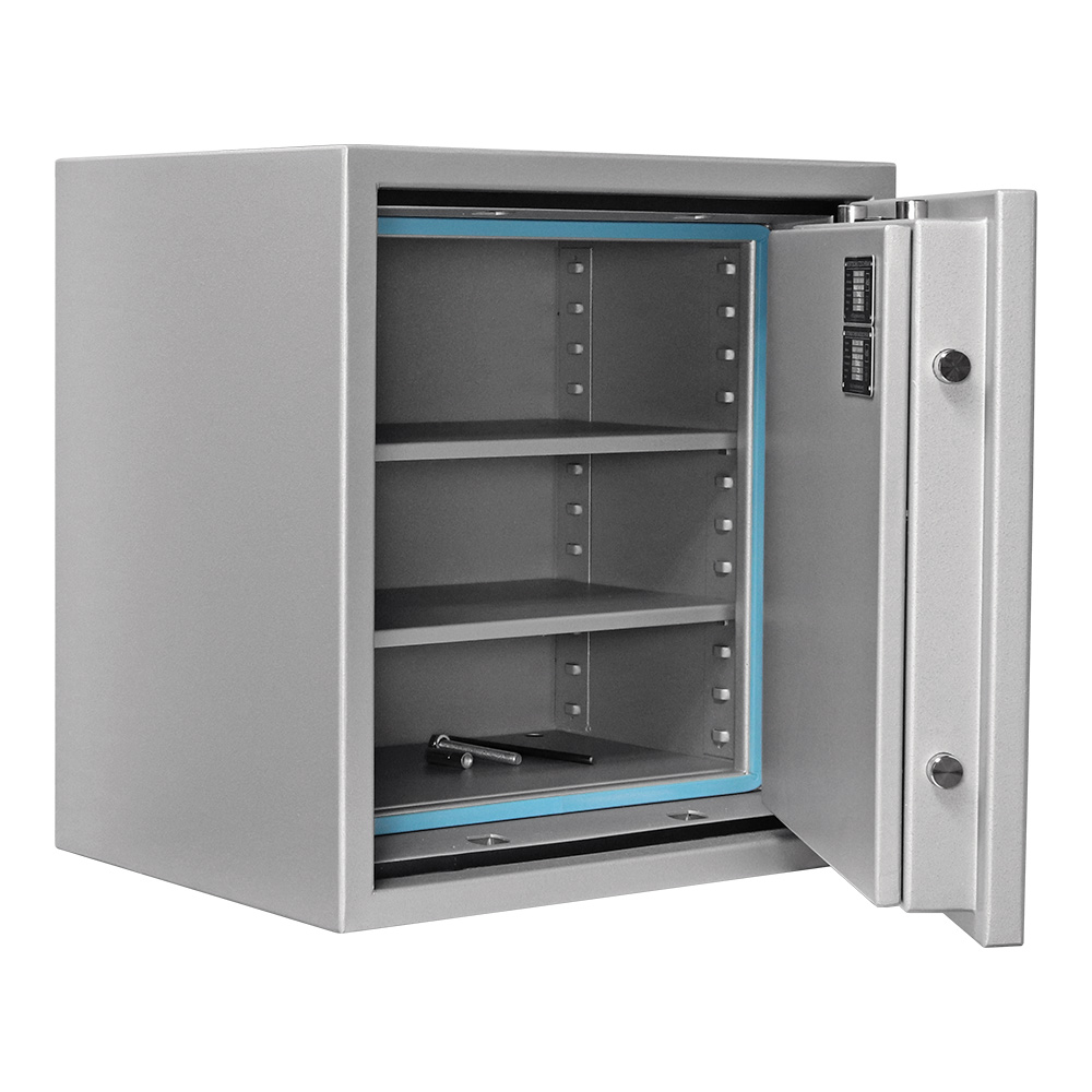 rottner-papiersicherungsschrank-superpaper-65-el-premium-t04967_offen Rottner Papiersicherungsschrank EN1 Super Paper 65 Elektronikschloss Premium weißaluminium