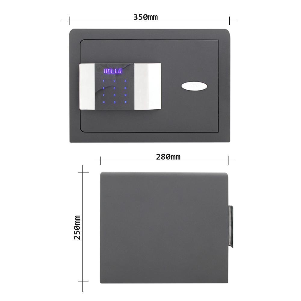 rottner-safe-prestige-250-on-t06150_abmessungen Rottner Hoteltresor Prestige 250 Elektronikschloss anthrazit