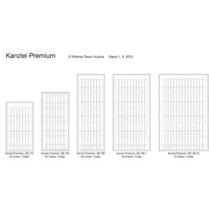 Rottner Stahlbüroschrank Kanzlei SB 195 XL Premium 2-flg.  Zahlenschloss weiß