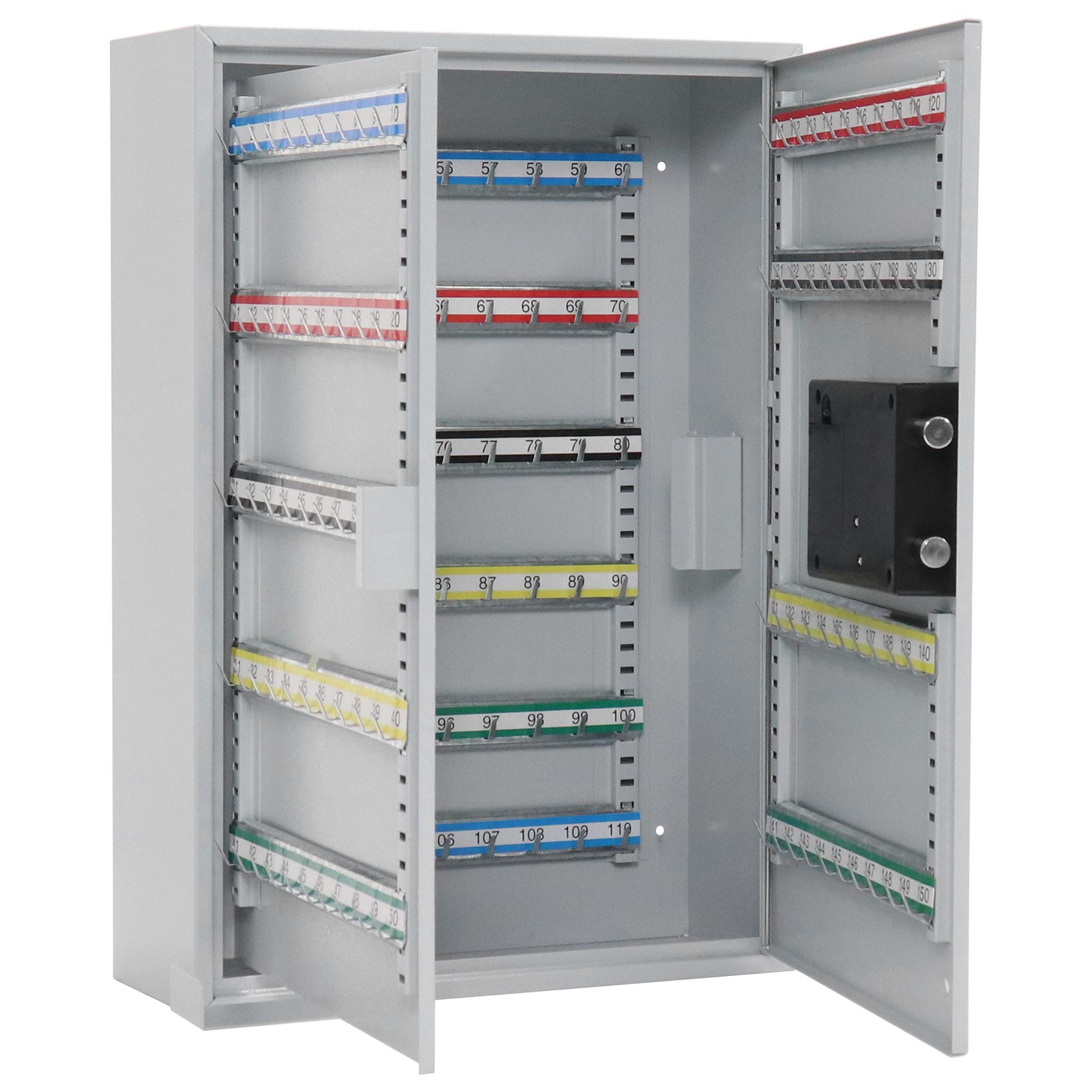 rottner-schluesselschrank-s150-el-lichtgrau-v2-t06022_offen Rottner Schlüsselschrank S 150 Elektronikschloss