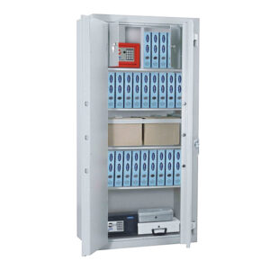 Rottner Stahlbüroschrank Kanzlei SB 195 Premium Doppelbartschloss weißaluminium