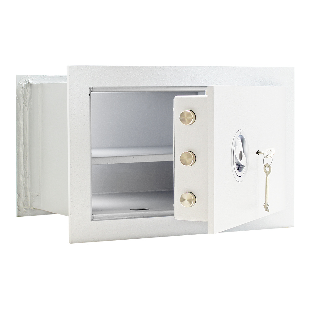 rottner-wandtresor-stone-se-35-premium-t04936_offen Rottner Wandtresor EN1 Stone SE 35 Premium Doppelbartschloss weißaluminium