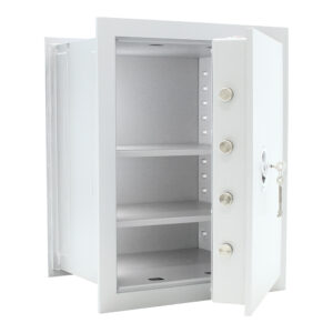 Rottner Wandtresor EN1 Stone SE 65 Premium Doppelbartschloss weißaluminium