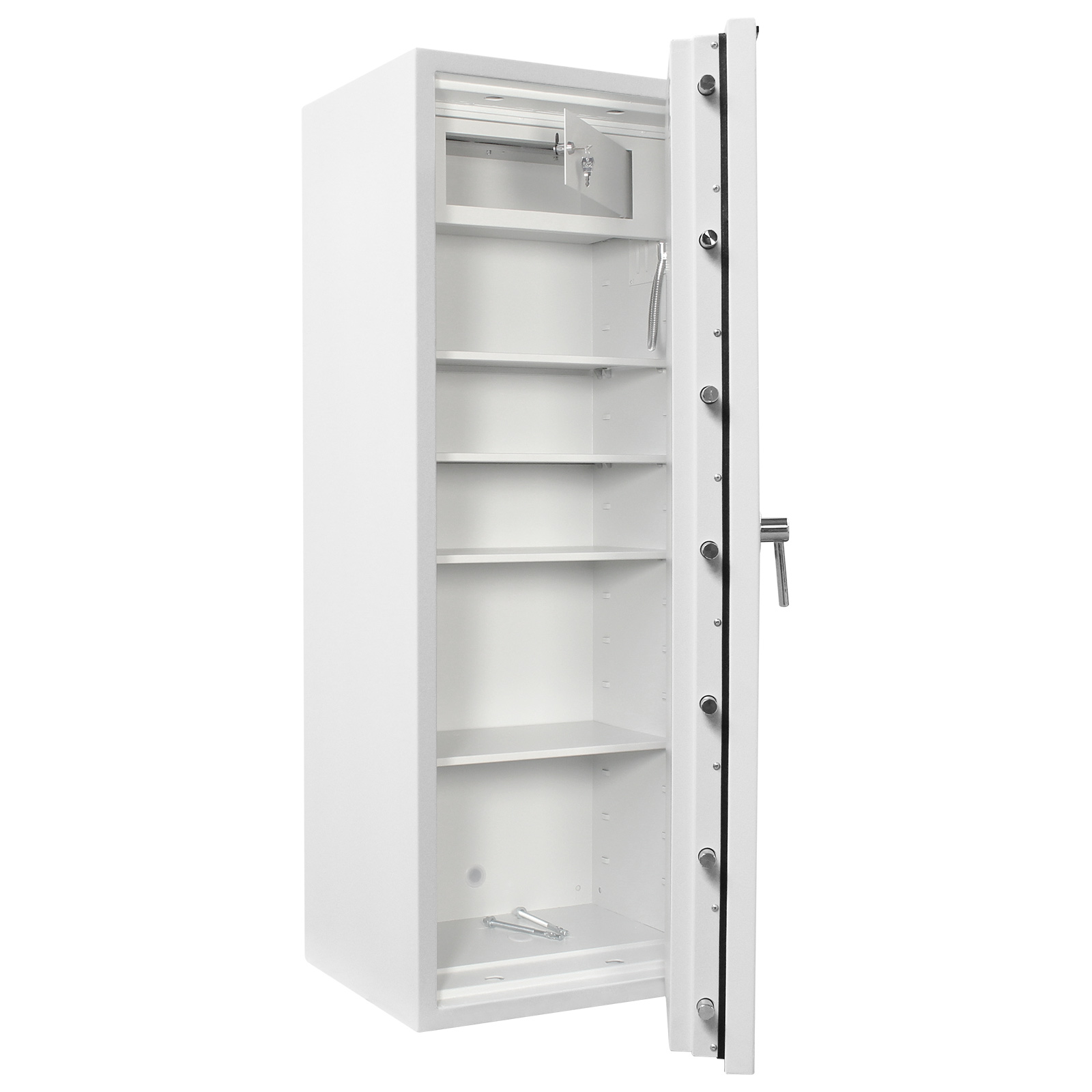 rottner-wertschutzschrank-diamant-super-fire-premium-do160-elektronikschloss-t05942_offen Rottner Wertschutzschrank EN3 Diamant Super Fire Premium DO160 Elektronikschloss lichtgrau