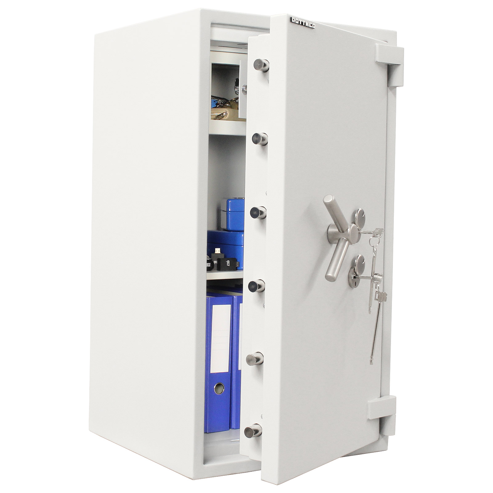 rottner-wertschutzschrank-projekt-100-fire-premium-doppelbartschloss-t05949_inhalt_2 Rottner Wertschutzschrank EN4 Projekt 100 Fire Premium Doppelbartschloss lichtgrau