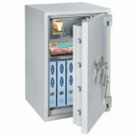 Rottner Wertschutzschrank EN1 Atlas Fire Premium 65 Elektronikschloss  Weiß