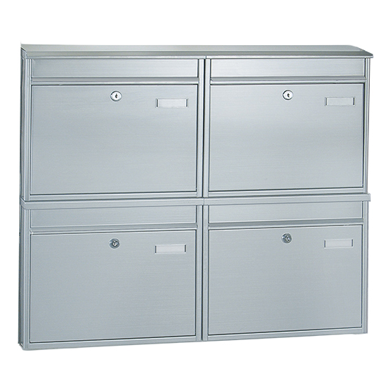 rottner-bks4-inox-t04188_vs-ff-bk-only Rottner Briefkastenanlage 4 Briefkästen Edelstahl