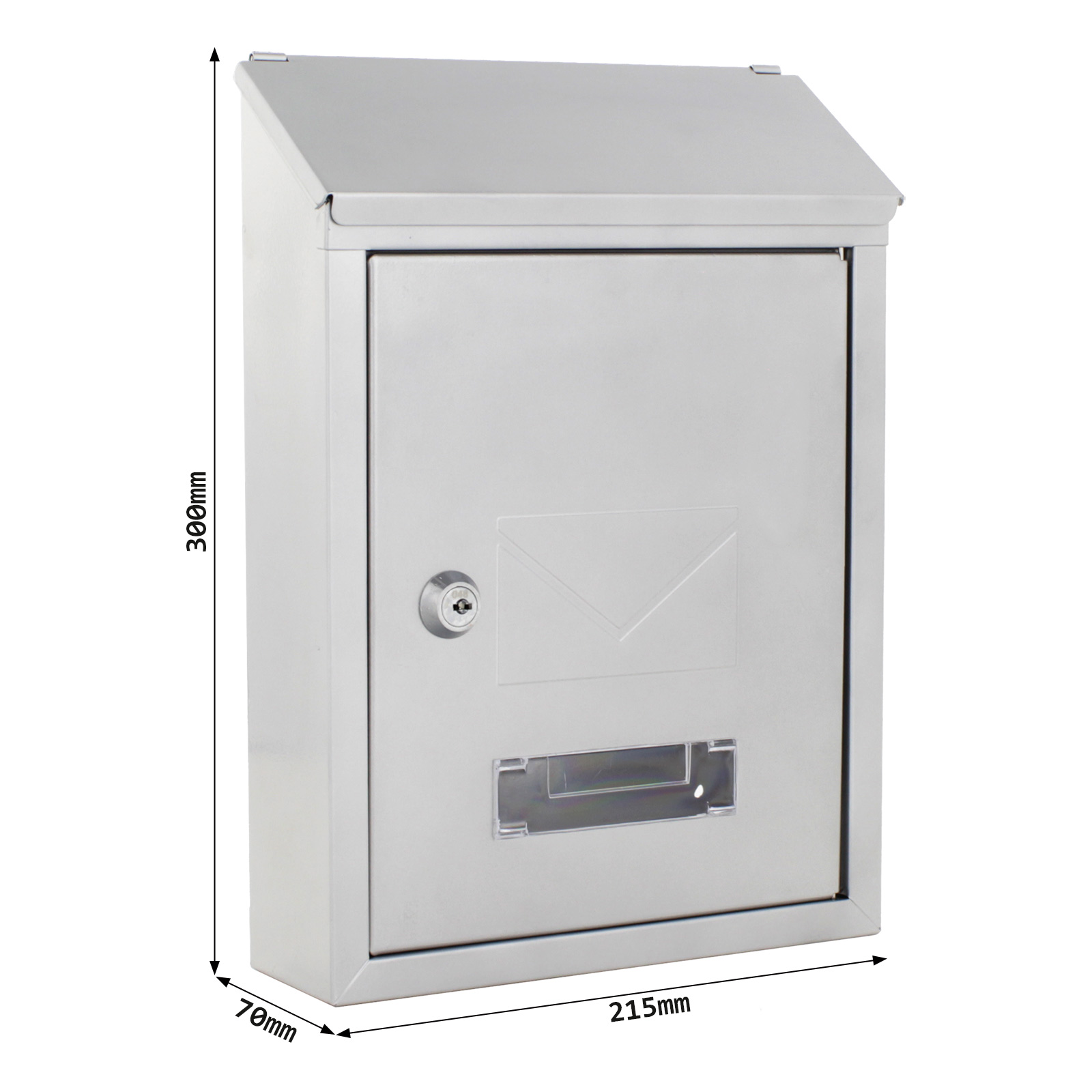 rottner-briefkasten-50803-udine-silber-t02955_abmessungen1 Rottner Briefkasten Udine silber