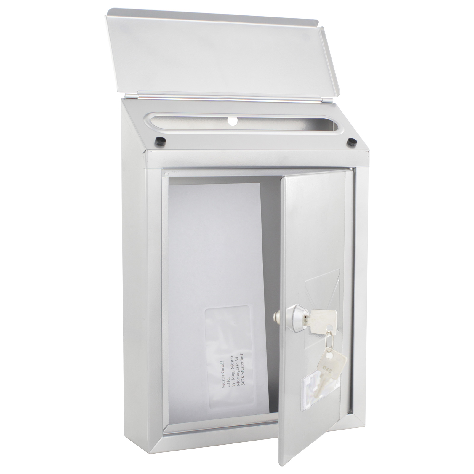 rottner-briefkasten-50803-udine-silber-t02955_inhalt1 Rottner Briefkasten Udine silber