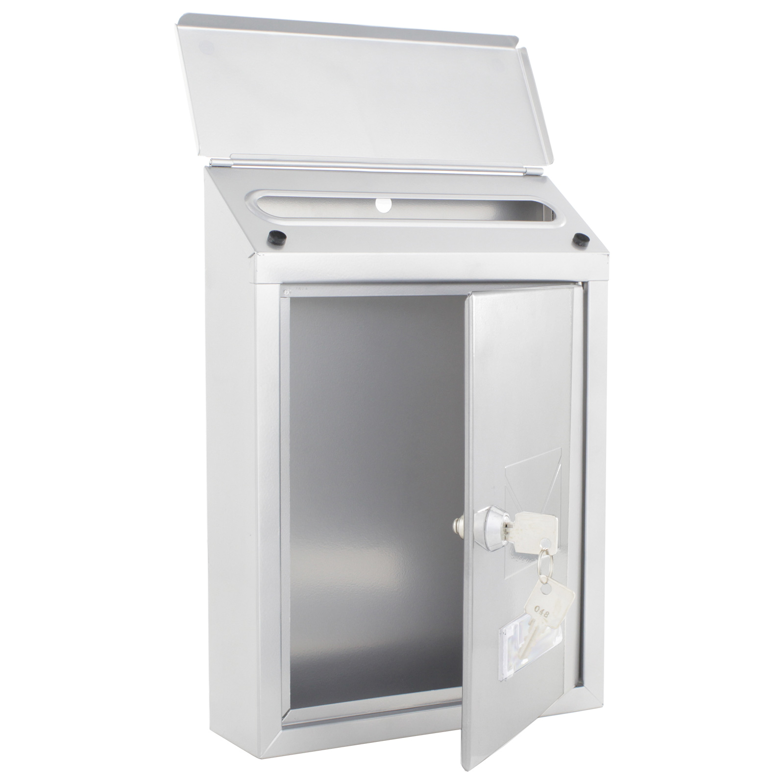 rottner-briefkasten-50803-udine-silber-t02955_offen1 Rottner Briefkasten Udine silber