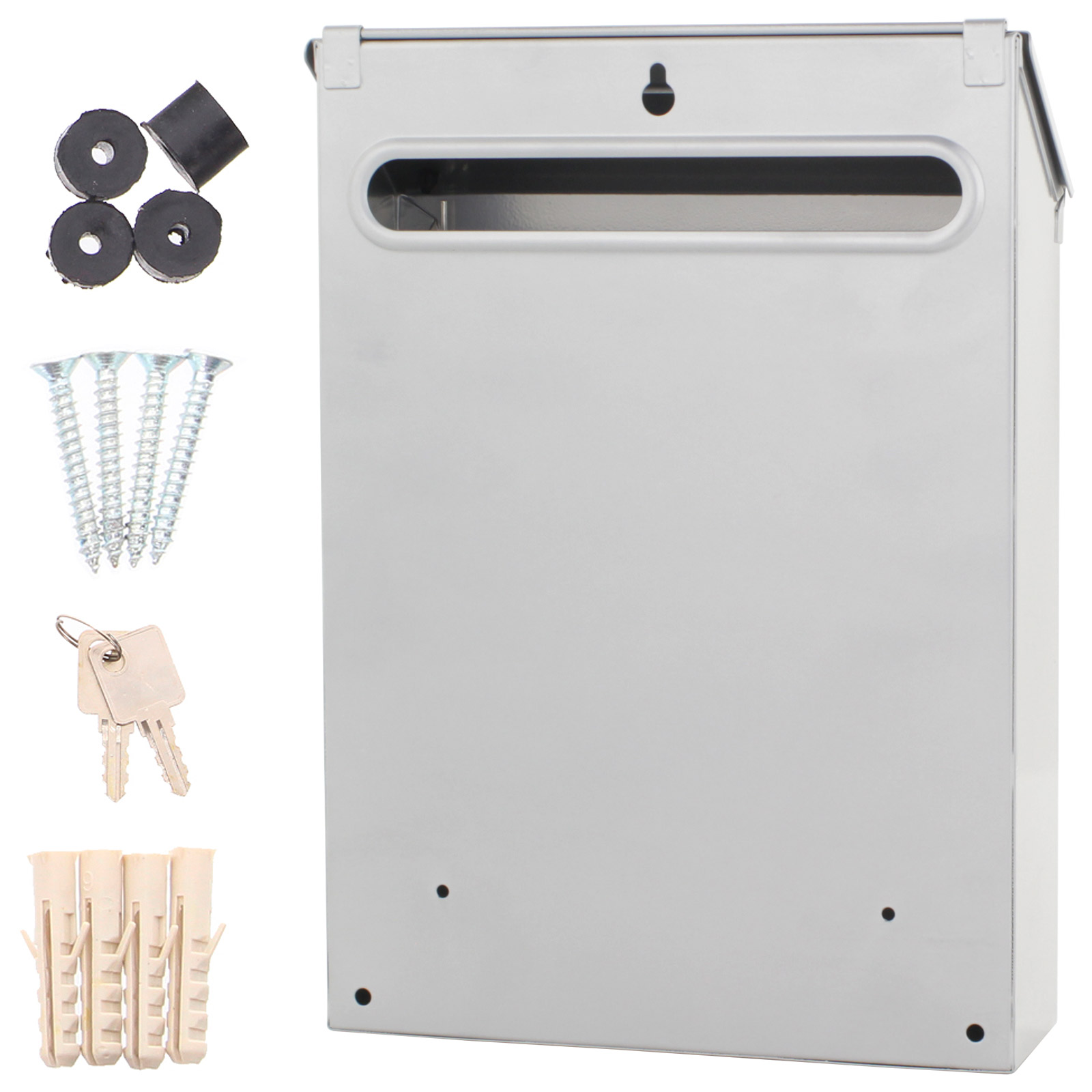 rottner-briefkasten-50803-udine-silber-t02955_zubehoer1 Rottner Briefkasten Udine silber