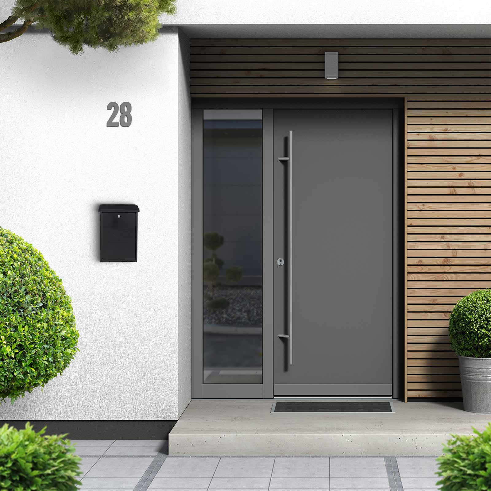 rottner-briefkasten-61108-parma-anthrazit-t03402_anwenderbild1 Rottner Briefkasten Parma schwarzgrau