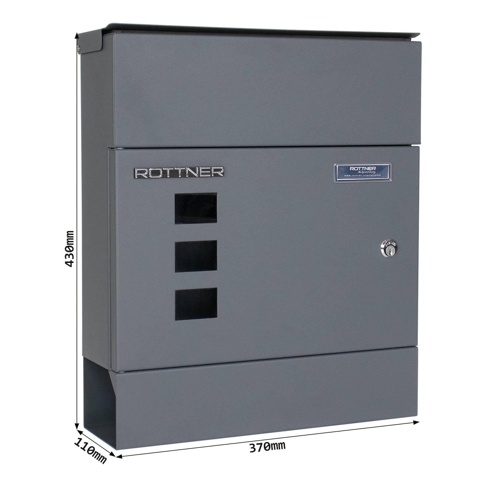 rottner-briefkasten-globe-anthrazit-v2-t06340_abmessungen Rottner Briefkasten Globe anthrazit