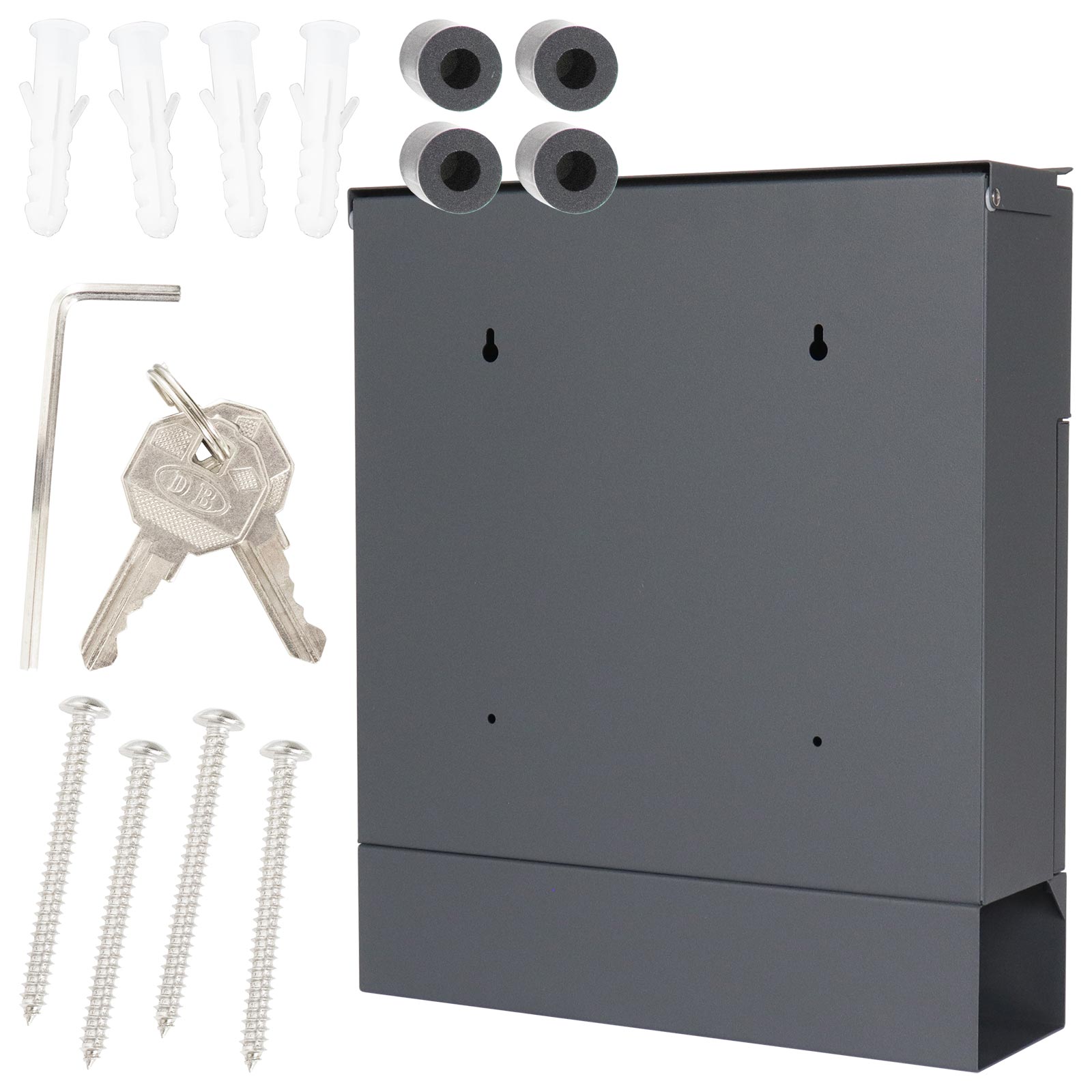 rottner-briefkasten-globe-anthrazit-v2-t06340_zubehoer Rottner Briefkasten Globe anthrazit