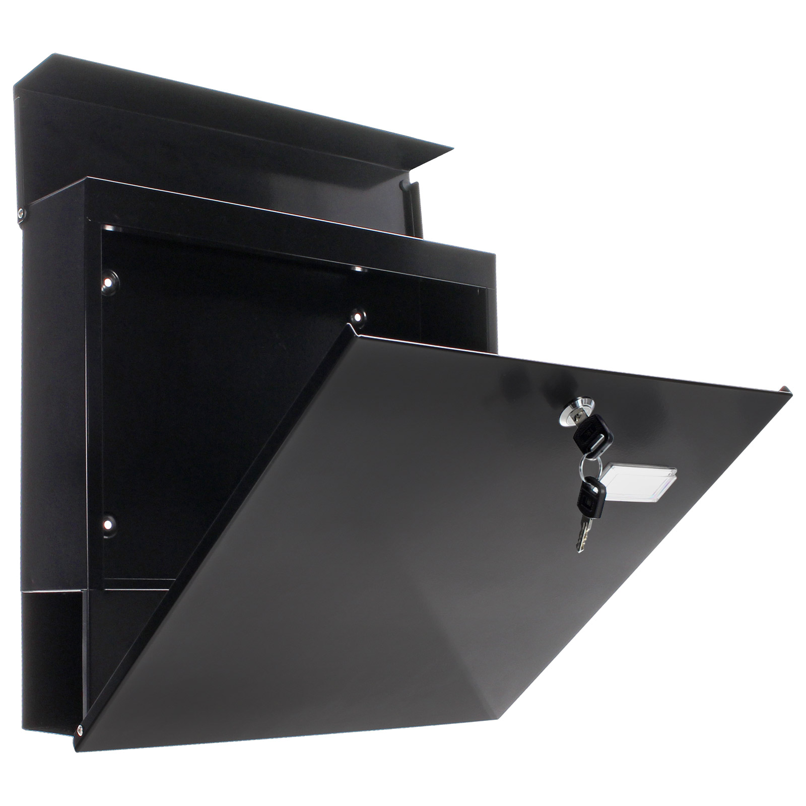 rottner-briefkasten-kensigton-schwarz-t05742_offen1 Rottner Briefkasten Kensington schwarz