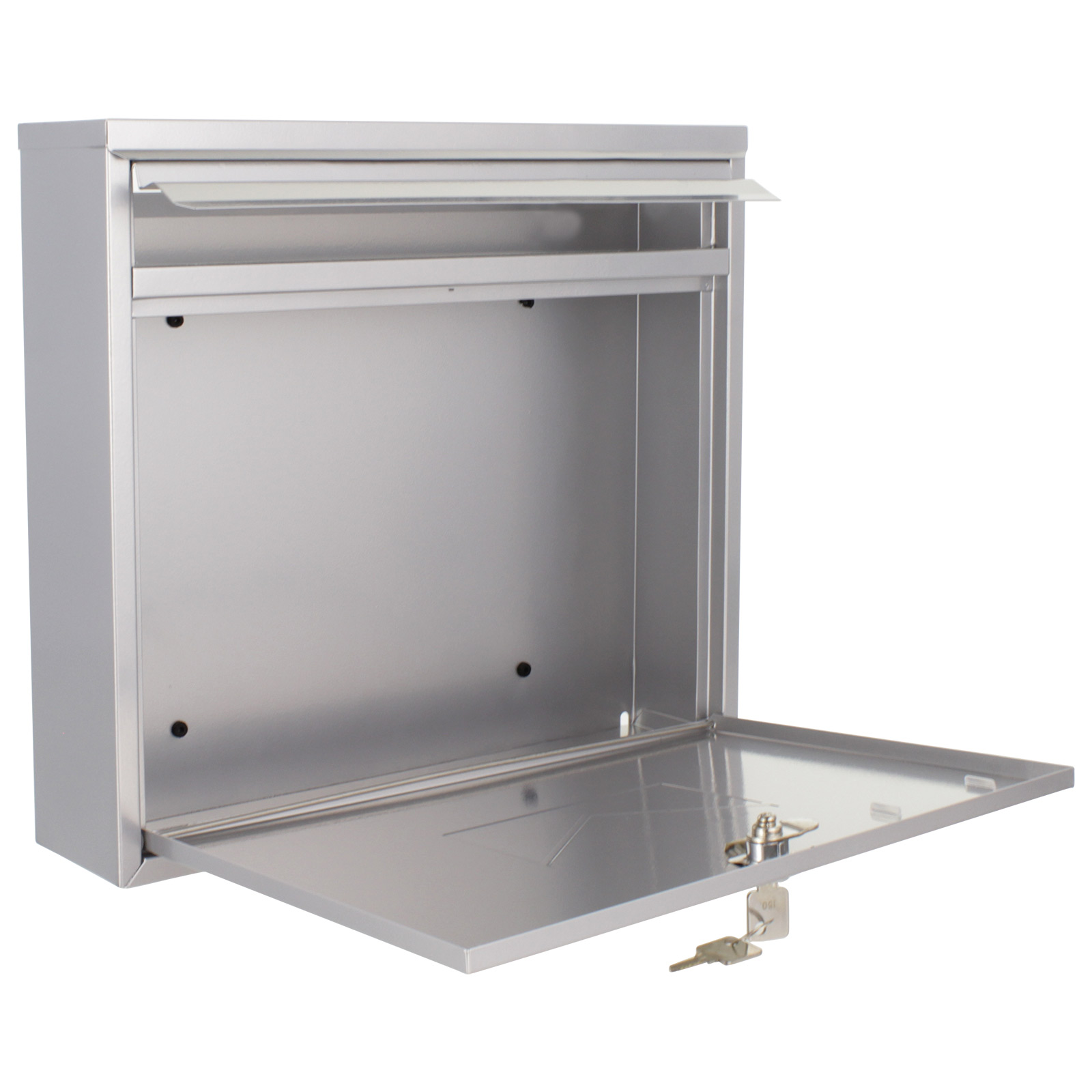 rottner-briefkasten-teramo-silber-t04779_offen1 Rottner Briefkasten Teramo silber