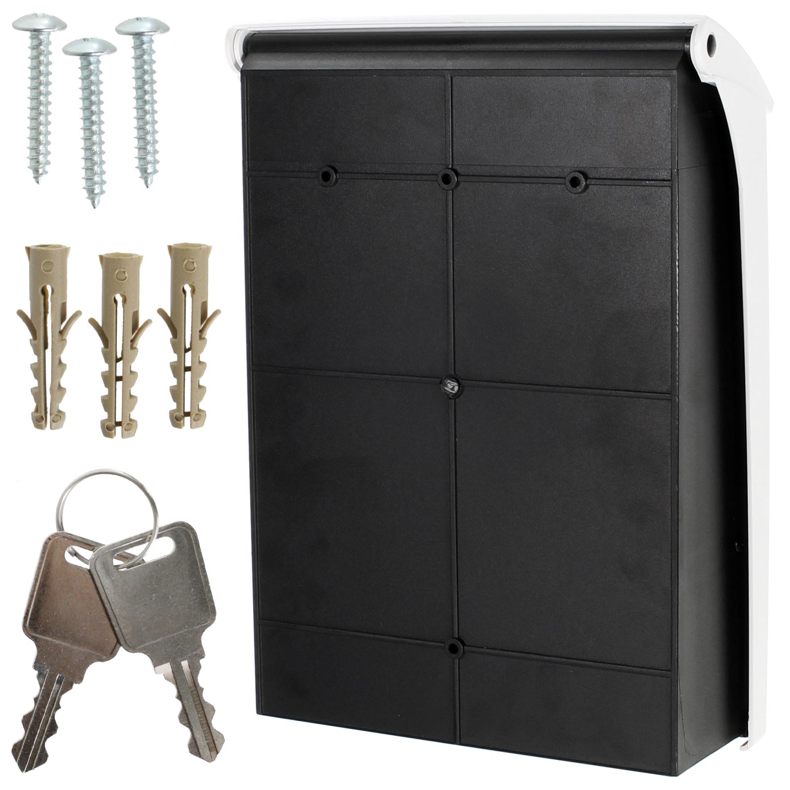 rottner-kunststoff-briefkasten-posta-schwarz-weiss-t06256_zubehoer1 Rottner Kunststoff Briefkasten Posta schwarz weiß