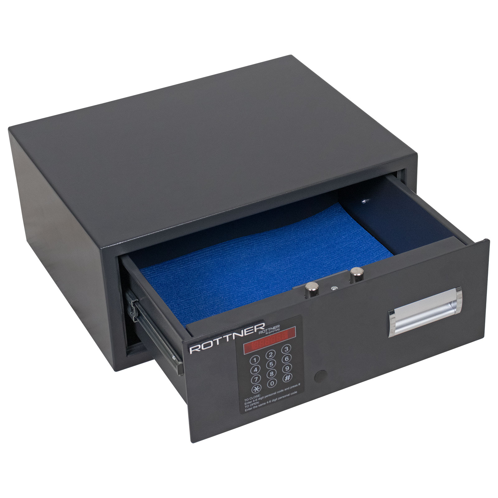rottner-schubladentresor-motion-1-el-v2-t06152_offen-oben Rottner Schubladentresor MOTION 1 Elektronikschloss anthrazit
