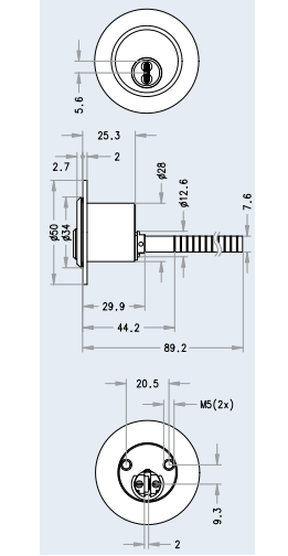 Evva Außenzylinder inkl. 3 Schlüssel