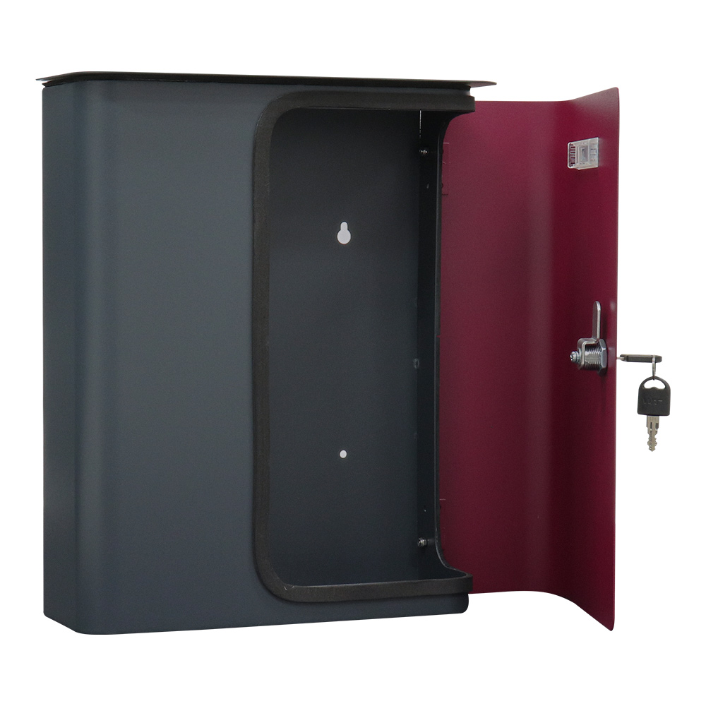 rottner-briefkasten-splashy-korpus-anthrazit-tuer-berry-s00314_offen.jpeg Rottner Briefkasten Splashy anthrazit  berry