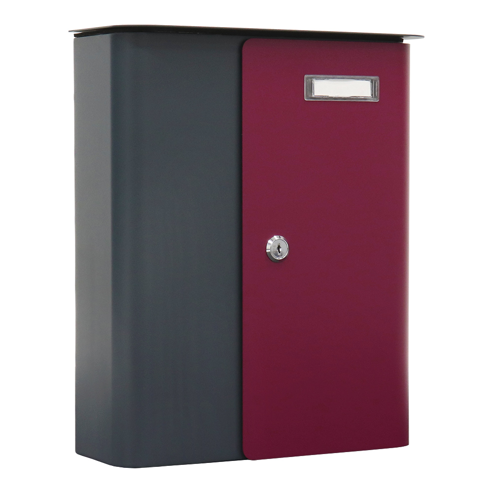 rottner-briefkasten-splashy-korpus-anthrazit-tuer-berry-s00314_vs.jpeg Rottner Briefkasten Splashy anthrazit  berry