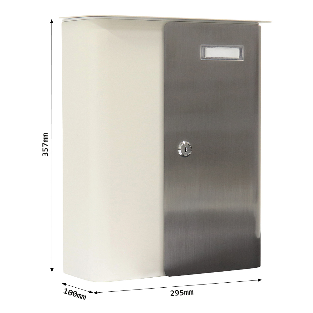 rottner-briefkasten-splashy-korpus-weiss-tuer-edelstahl-s00319_abmessungen.jpeg Rottner Briefkasten Splashy  weiß Edelstahl