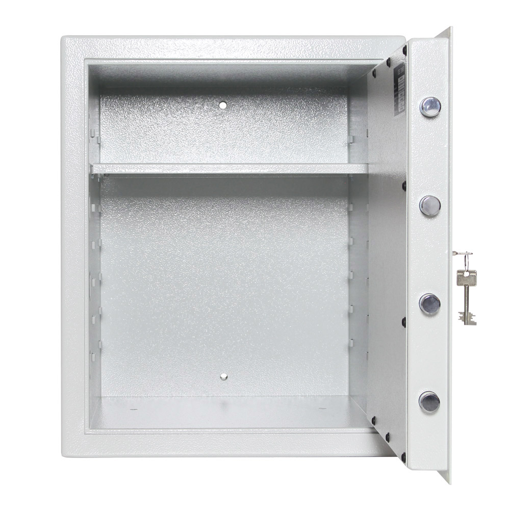 rottner-homestar-b500-moebeltresor-t06103_offen.jpeg Rottner Möbeltresor HomeStar B500 Doppelbartschloss lichtgrau