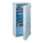 Rottner feuersicherer Papiersicherungsschrank EN1 SuperPaper 140 Premium Zahlenkombinationsschloss weißaluminium