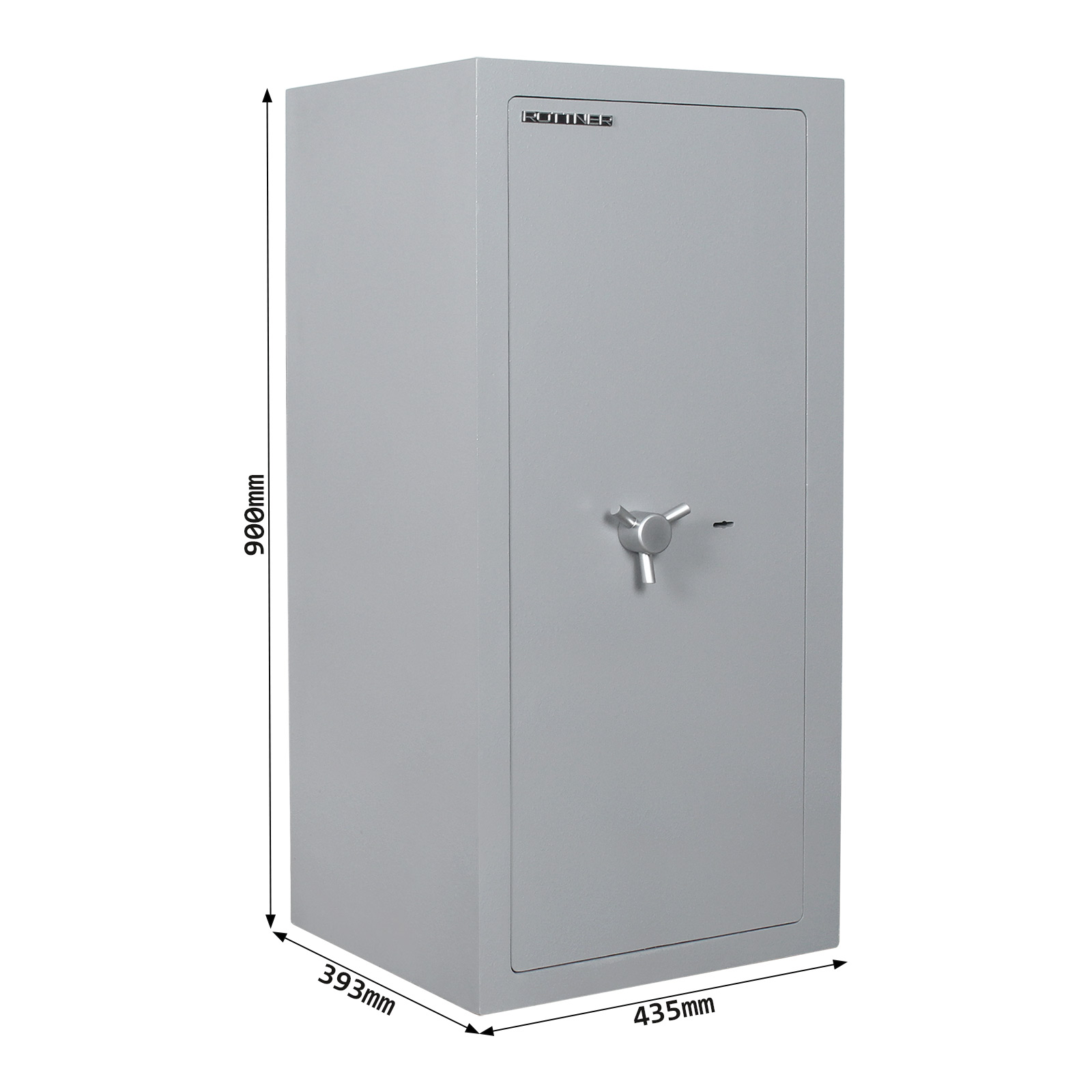 rottner-wertschutzschrank-en1-steel-90-db-lichtgrau-t06459_abmessungen.jpeg Rottner Wertschutzschrank EN1 STEEL 90  Doppelbartschloss lichtgrau