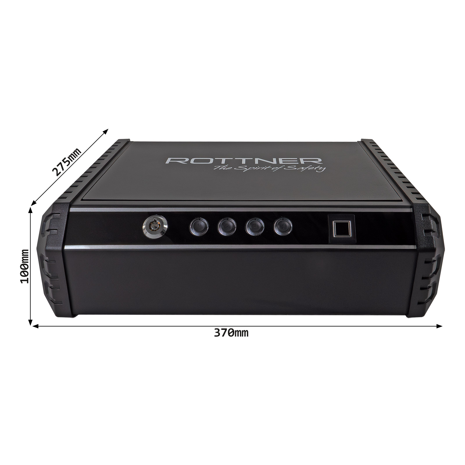 rottner-pistolenkassette-schutzbox-gunmaster-xl-v2-t06182_abmessungen Rottner Pistolenkassette Schutzbox Gunmaster XL Fingerprintschloss schwarz